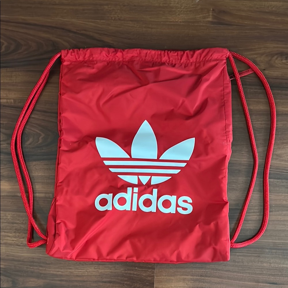 Adidas Red Drawstring Bag